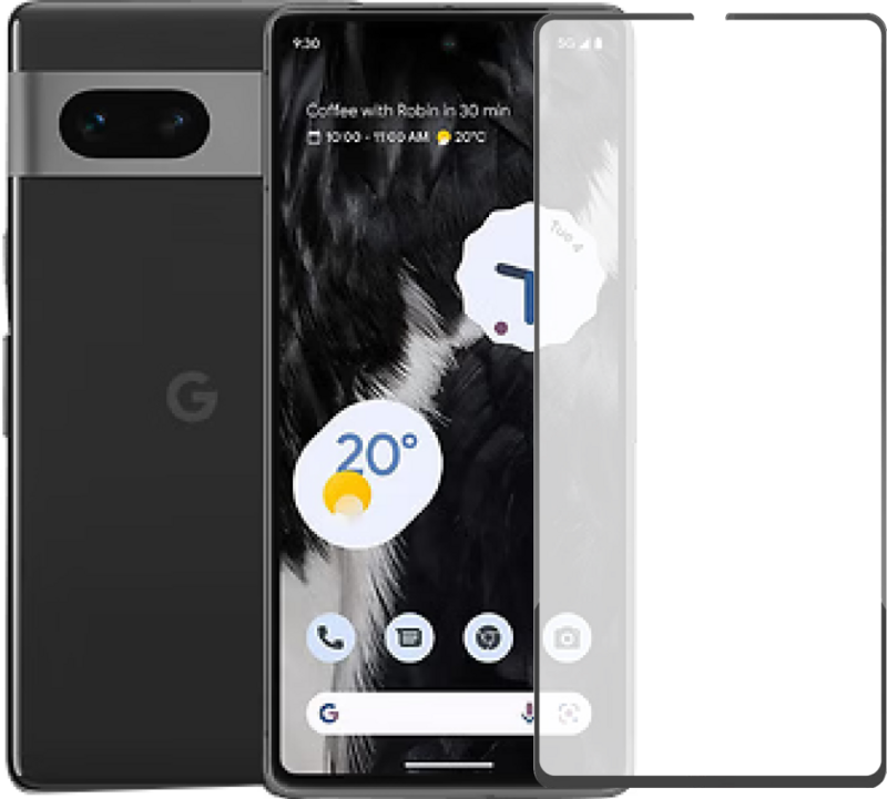 Google Pixel 7 128GB Zwart 5G + PanzerGlass Screenprotector - Jouwtelefoon.nl